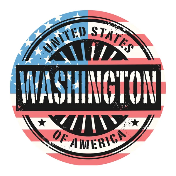 Grunge-Stempel mit dem Text Vereinigte Staaten von Amerika, waschen — Stockvektor