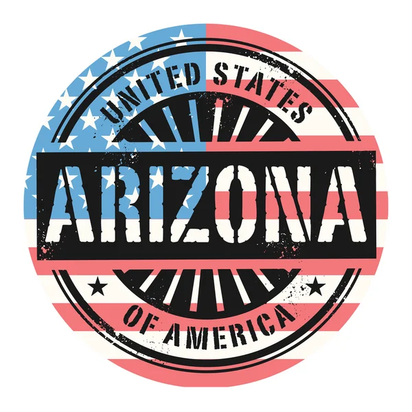 Grunge rubber stamp with the text United States of America, Ariz — Stockvector