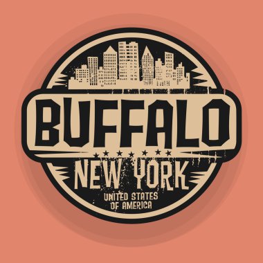 Stamp or label with name of Buffalo, New York
