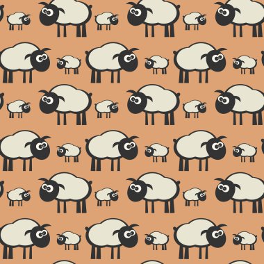 Seamless pattern, lamb theme