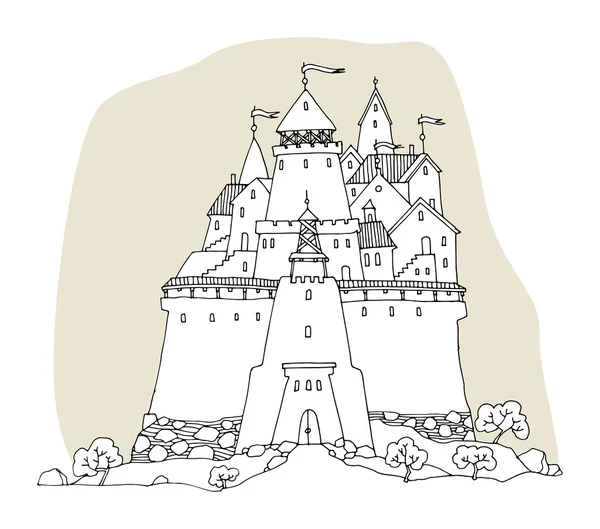 Cartoonschloss — Stockvektor