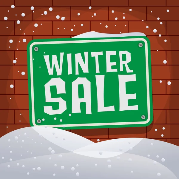 Sign with text Winter Sale — Stock Vector