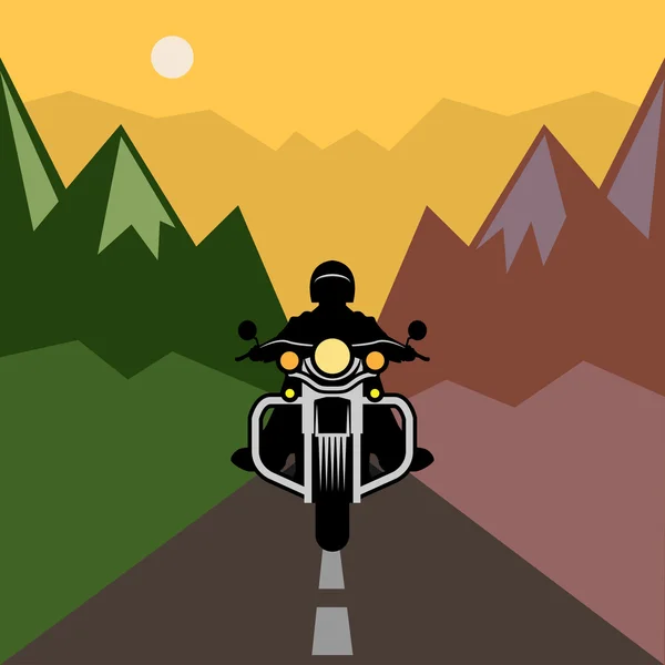 Motocicleta aventura, vetor — Vetor de Stock
