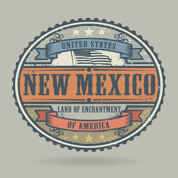 Vintage stempel met de tekst Verenigde Staten van Amerika, New Mexico — Stockvector