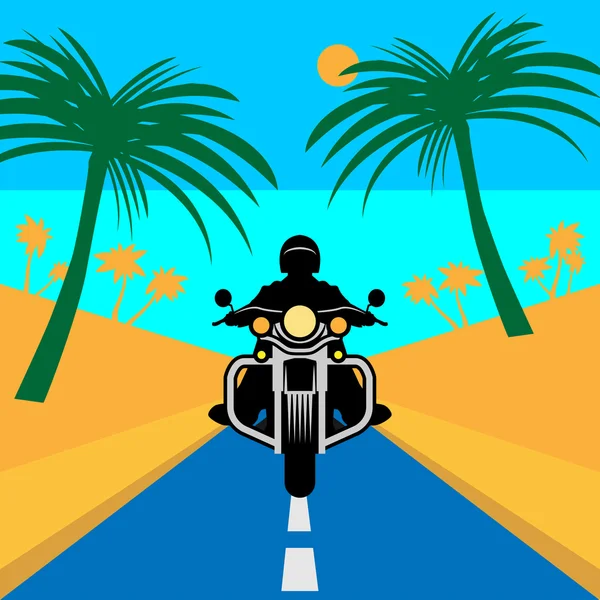 Aventure moto, vecteur — Image vectorielle