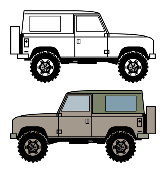 Vehículo todoterreno, vector — Vector de stock