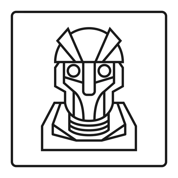 Robotikon eller symbol, vektor – stockvektor