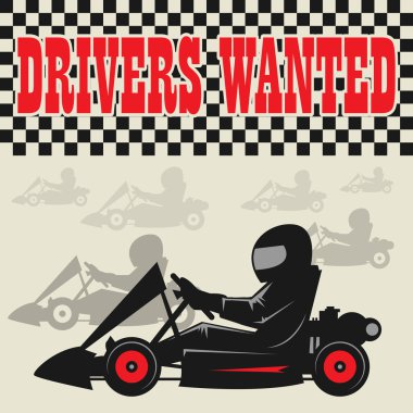 Karting Go Cart yarışı poster