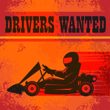 Karting Go Cart yarışı poster