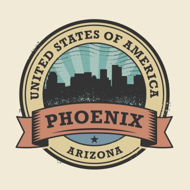 Grunge lastik damga adı Phoenix, arizona