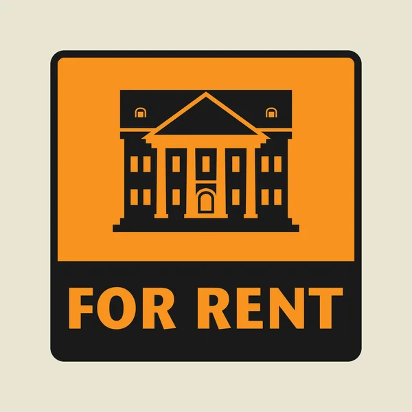 For Rent icon or sign — Stock Vector