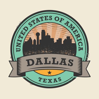 Grunge lastik damgası adlı Texas, dallas