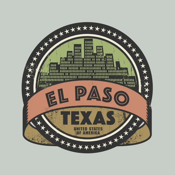 Grunge rubber stamp with name of El Paso, Texas — Stock vektor