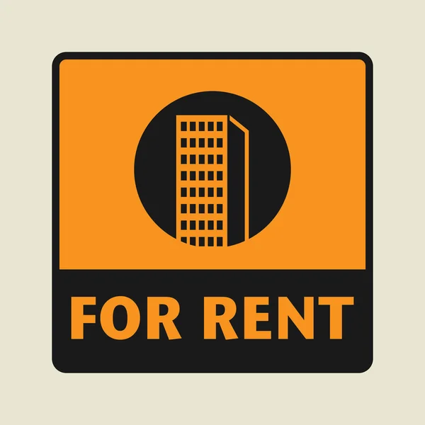 For Rent icon or sign — Stock Vector