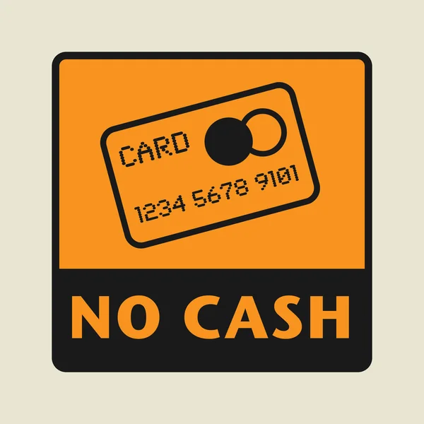 Ícone de cartão de crédito ou sinal — Vetor de Stock