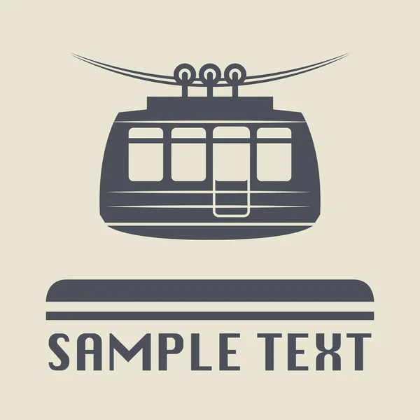 Icono o signo del teleférico — Archivo Imágenes Vectoriales