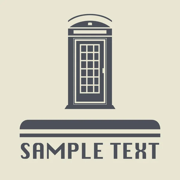 Phone booth pictogram of teken — Stockvector