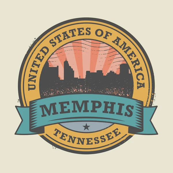 Grunge-Stempel mit Namen von Memphis, Tennessee — Stockvektor