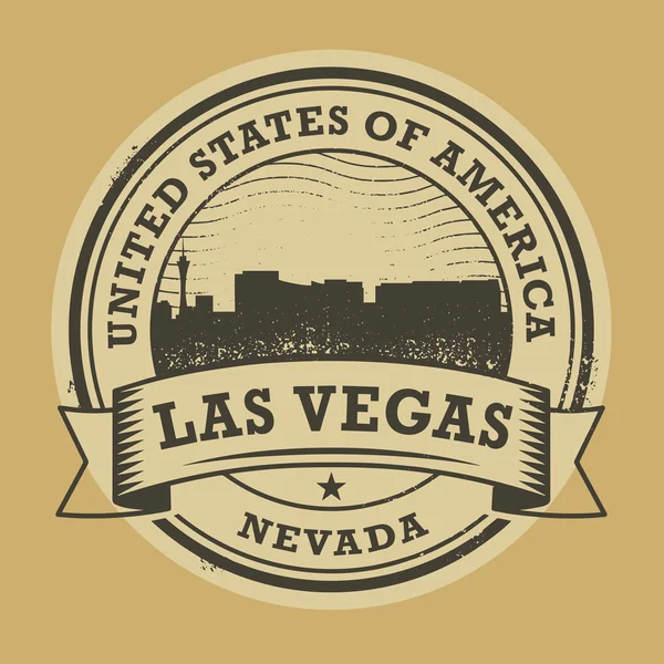 Grunge Rubberstempel met naam van nevada, las vegas — Stockvector