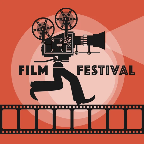 Cartel del Festival de Cine Abstracto — Vector de stock
