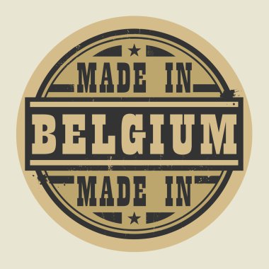 soyut damga veya Belçika'da yapılan metin etiketi