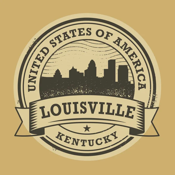 Grunge Rubberstempel met naam van Louisville, Kentucky — Stockvector