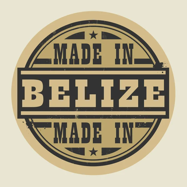 Absztrakt bélyegző vagy a címke szövege Belize-ben készült — Stock Vector