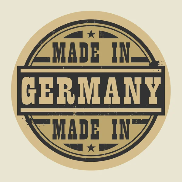 Abstracte stempel of label met tekst Made in Duitsland — Stockvector