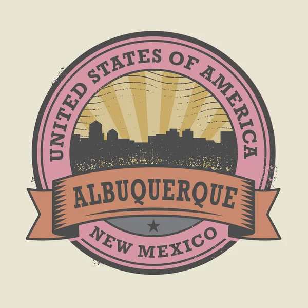 Grunge Rubberstempel met naam van Albuquerque (New Mexico) — Stockvector