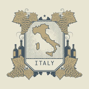 Vintage şarap etiketi