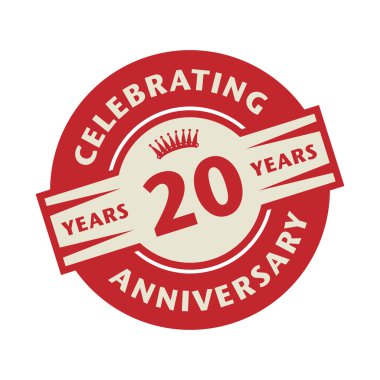 Metin kutlayan 20 yıl yıldönümü ile pul