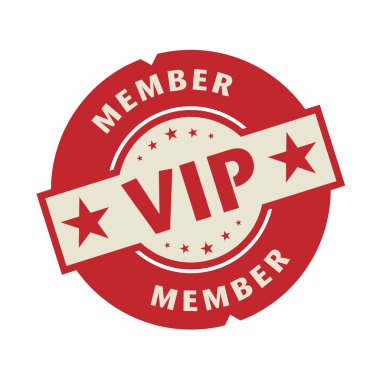 Damga veya metin VIP üye etiketi
