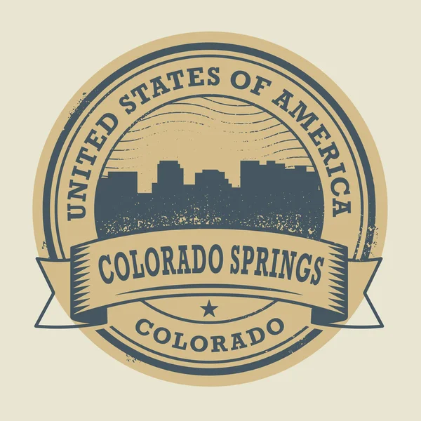 Carimbo de borracha Grunge com nome de Colorado Springs, Colorado — Vetor de Stock