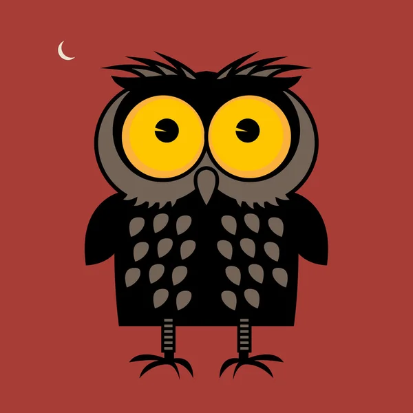 Owl, vector illustration — Stock Vector