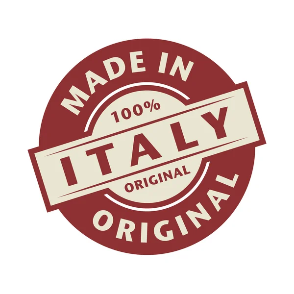 Stempel streszczenie tekst Made in Italy napisany wewnątrz — Wektor stockowy
