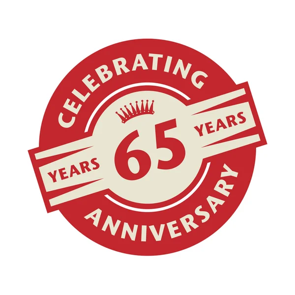 Carimbo ou etiqueta com o texto Celebrar 75 anos de aniversário —  Vetores de Stock