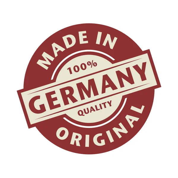 Timbre abstrait ou étiquette avec le texte Made in Germany — Image vectorielle