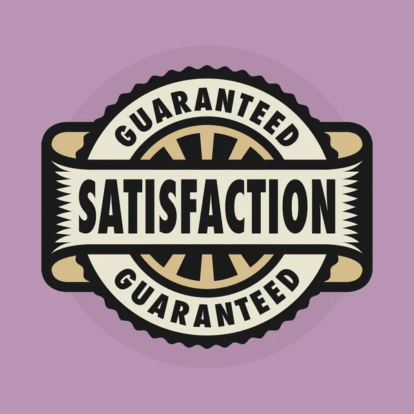 Selo ou etiqueta com o texto Satisfação garantida — Vetor de Stock
