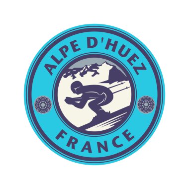 Alpe Dhuez, Fransa'nın adı ile soyut damgası