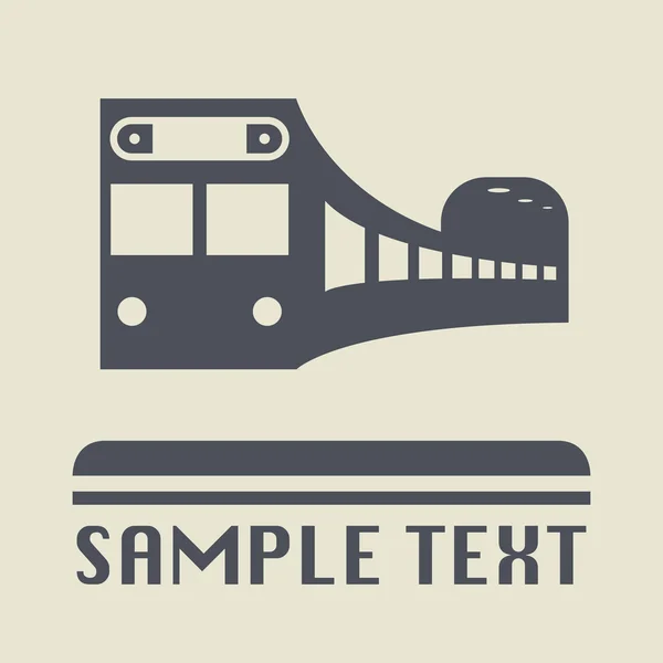 Metro or Train icon or sign — Stock Vector