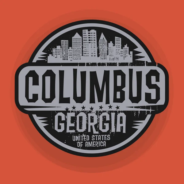 Stempel of label met de naam van Columbus, Georgia — Stockvector