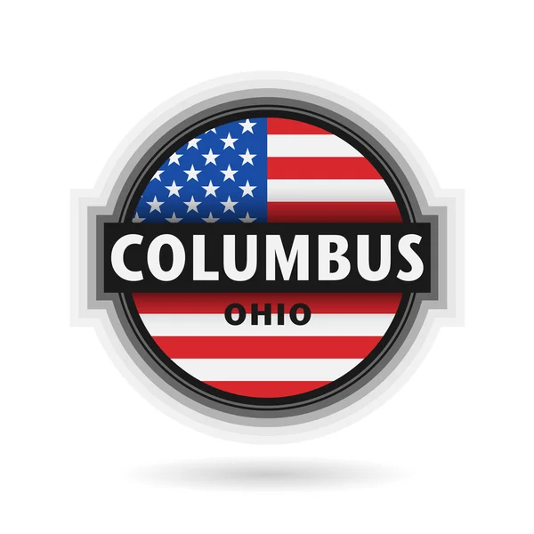 Emblema o etiqueta con el nombre de Columbus, Ohio — Vector de stock