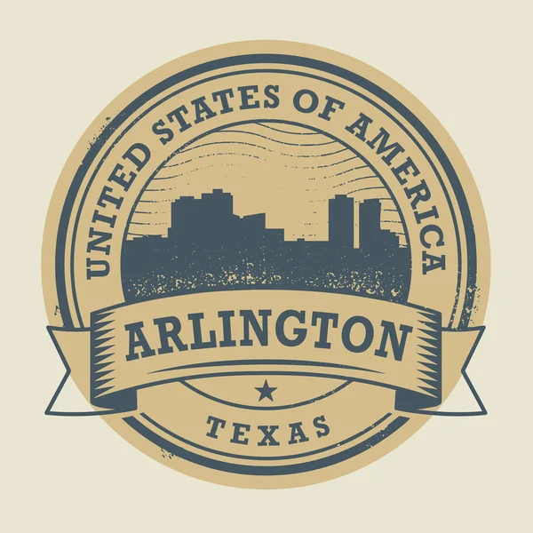 Grunge pieczątka o nazwie Texas, Arlington — Wektor stockowy