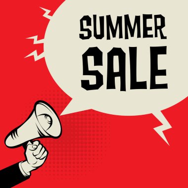 Megafon el, iş kavramı ile metin yaz Satılık