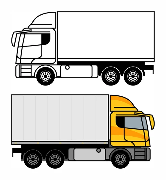 Delivery, Cargo Truck — Stock Vector