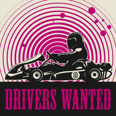 Karting Go Cart yarışı poster