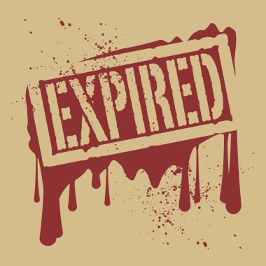Abstract stamp or label with text Expired