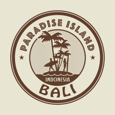 Palm, ada ve kelime Cennet Adası, Bali ile pul