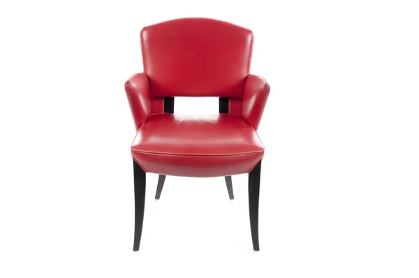 Sedia rossa su sfondo bianco — Foto Stock