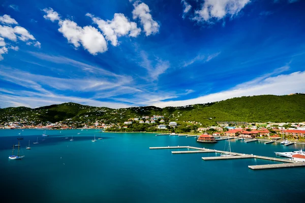 Sunset in St. Thomas from Carnival Cruise — Stock Photo, Image